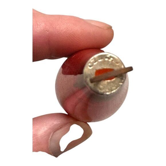 Vintage Mercury Glass Teardrop Ornament Czech Republic Red Christmas 5" Large - Picture 3 of 7